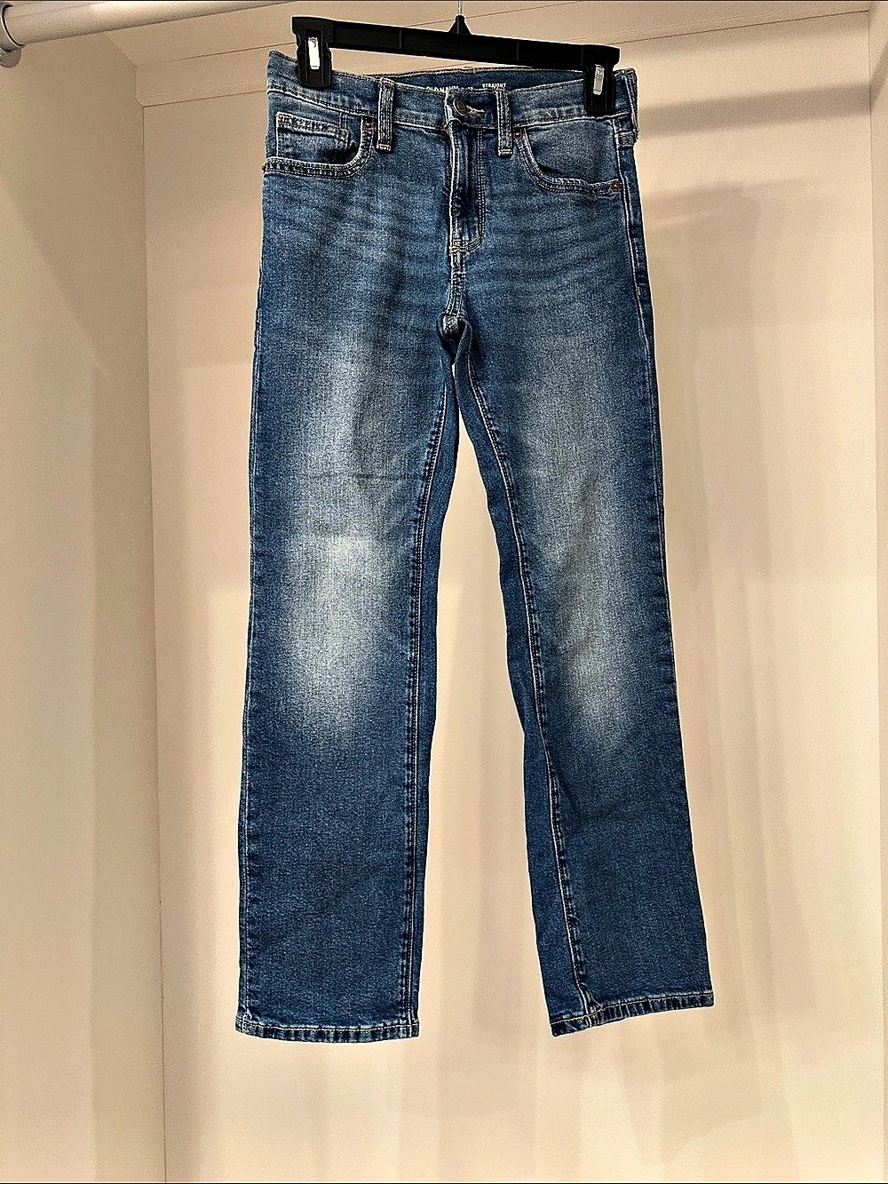 Old Navy size 12 built in flex Jeans Straight Leg Jeans in Blue. Like new